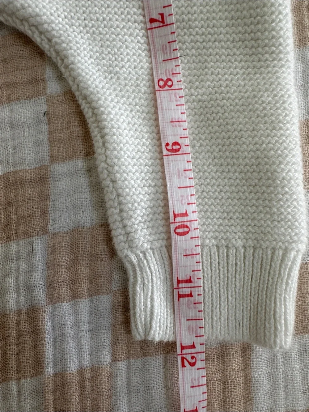Carter’s Soft White 100% CottonKnit Baby Pants in- Cozy Stretch Waist in Size 6M